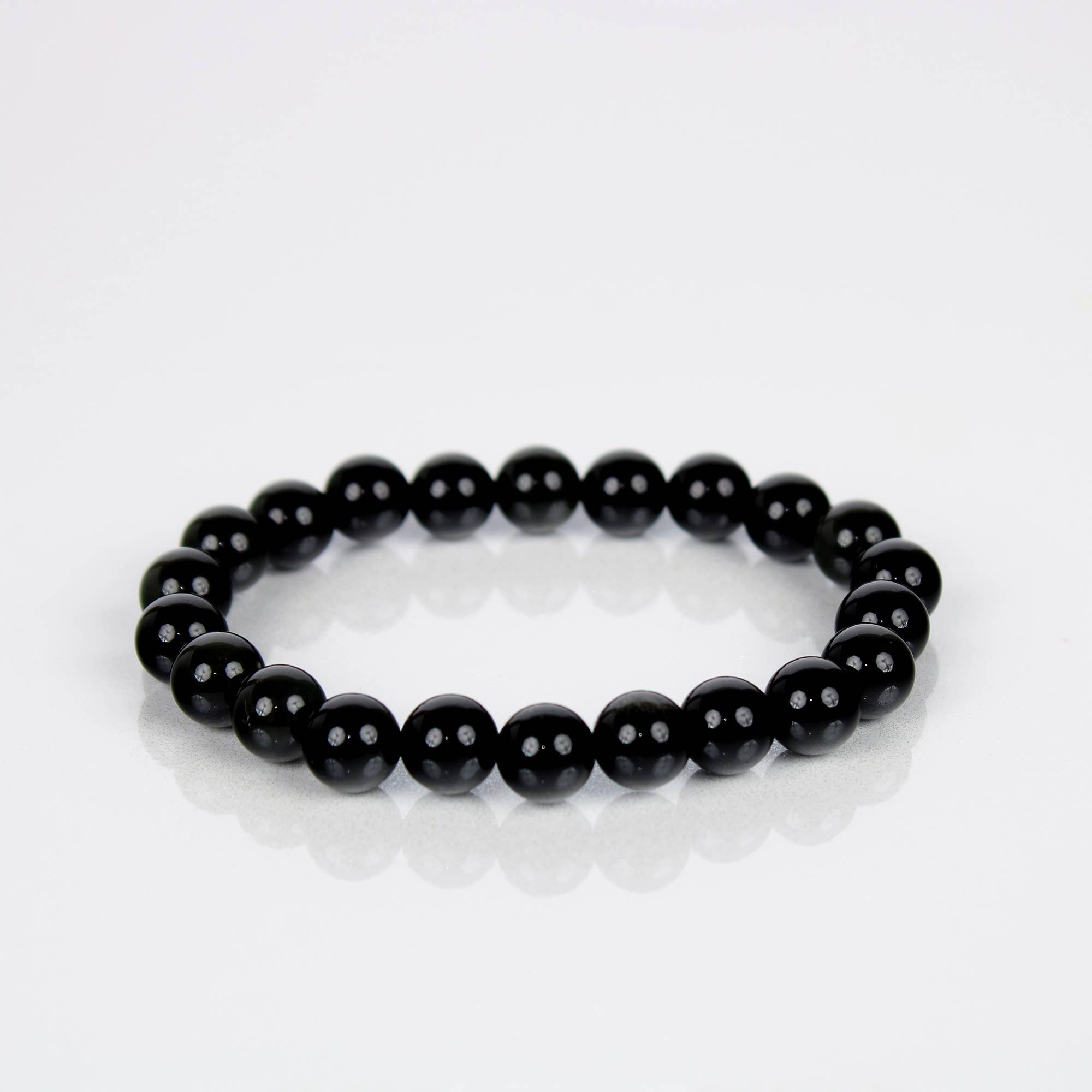 Black Obsidian Crystal Bracelet A+ Grade 8mm