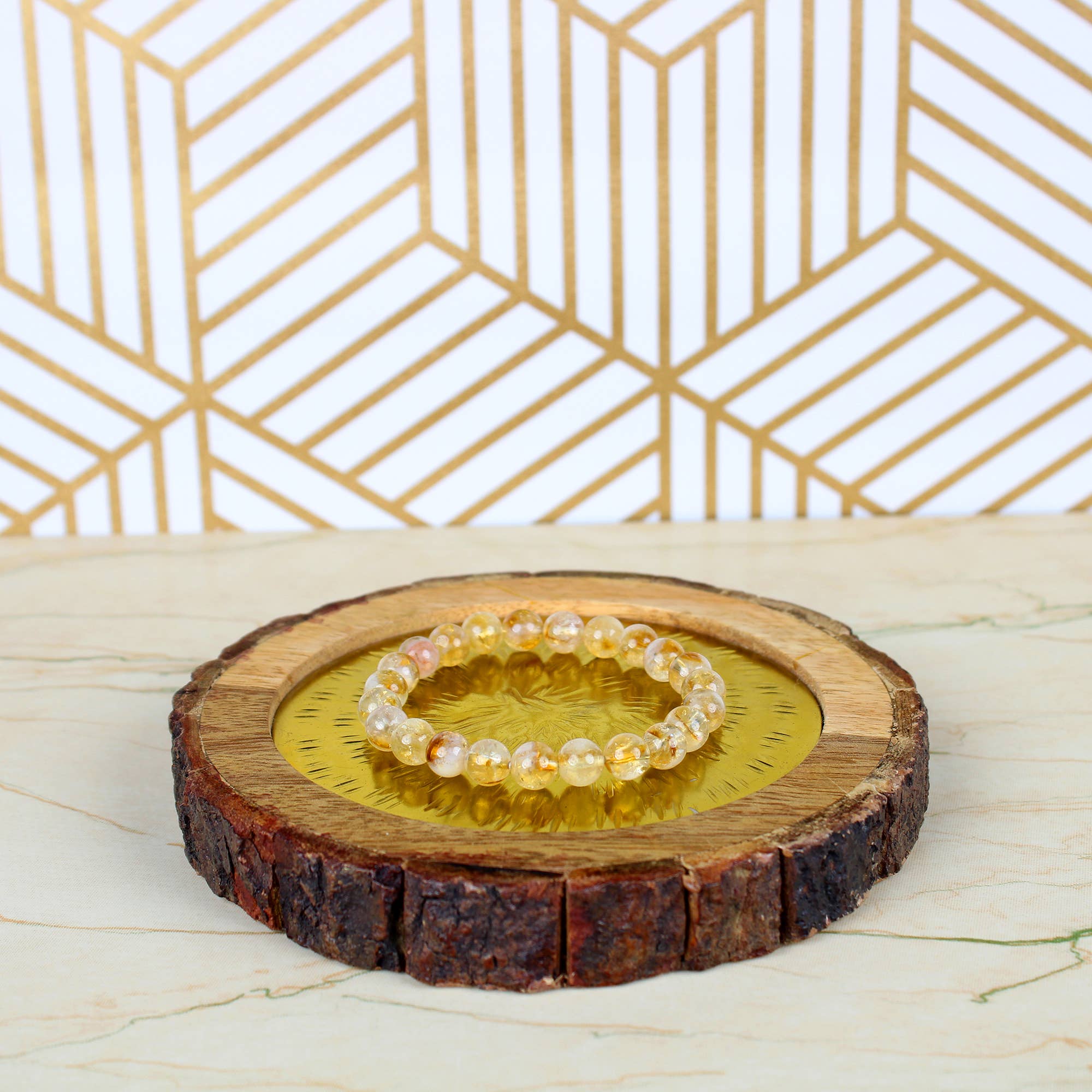 Citrine -Natural (Unheated & Untreated) Crystal Bracelet 8mm
