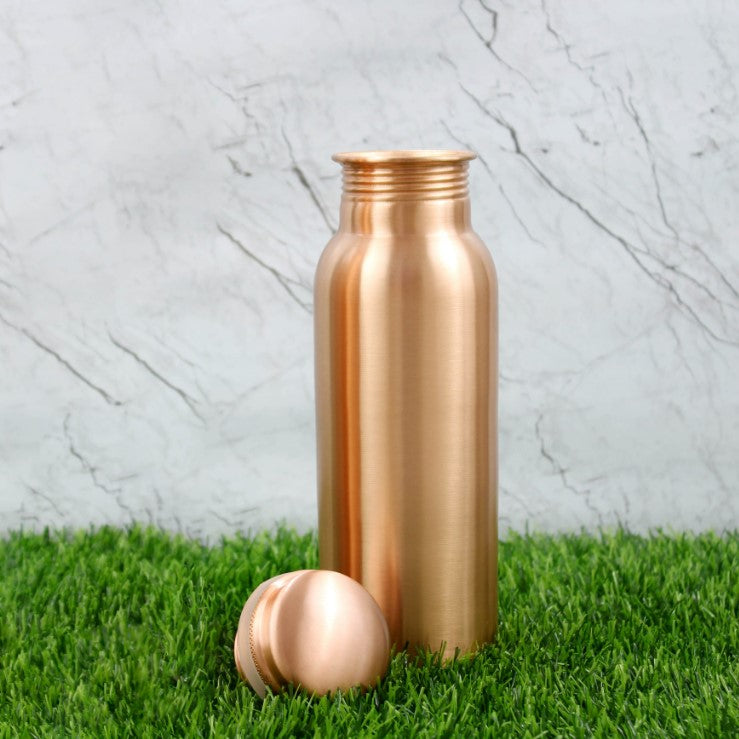 Premium Plain Matt Copper Water Bottle — 700ml