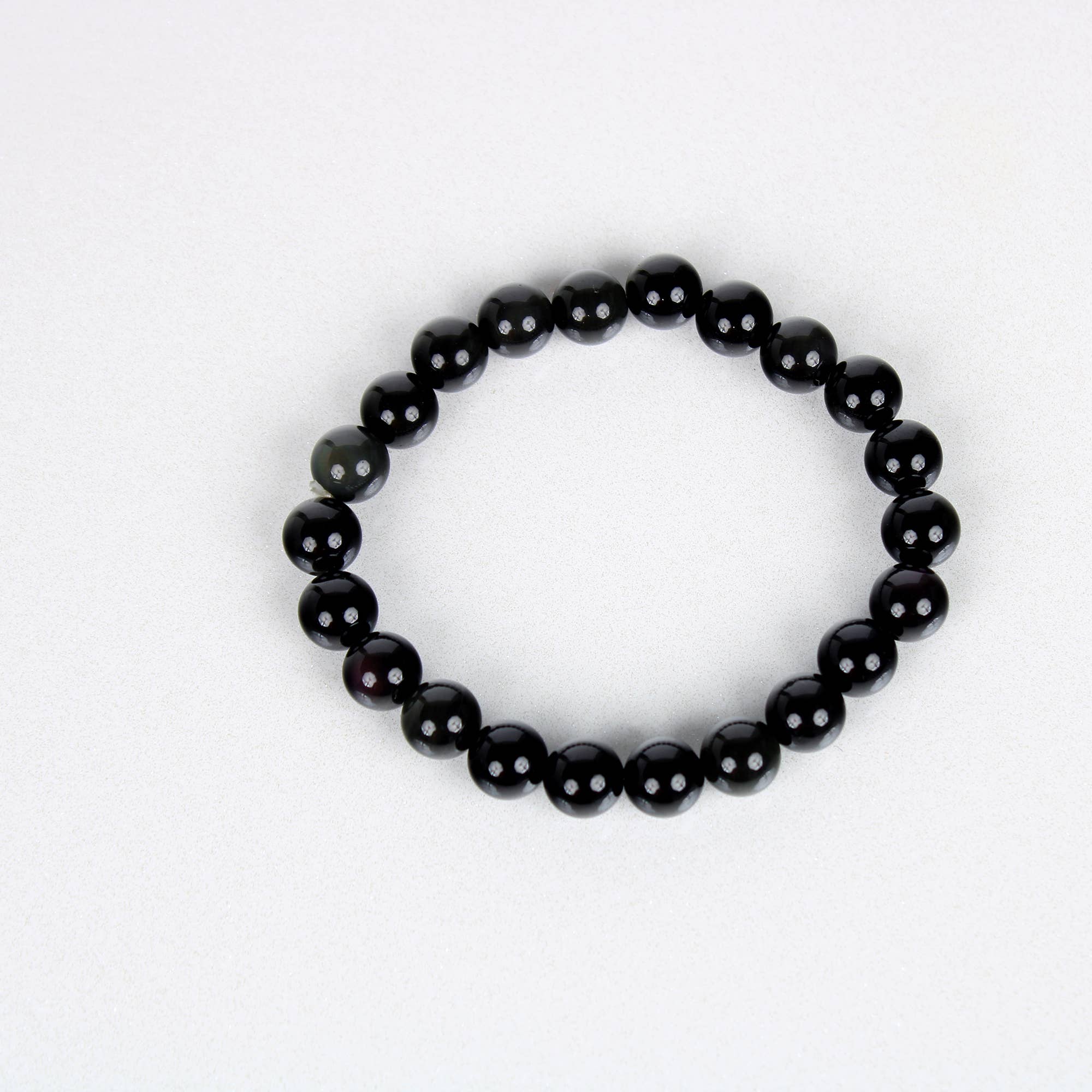 Black Obsidian Crystal Bracelet A+ Grade 8mm