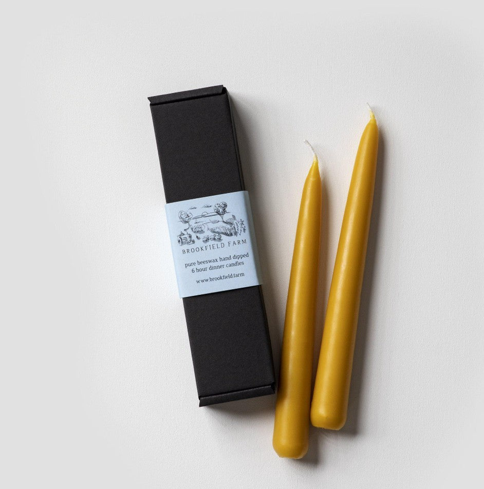 Brookfield Farm 100% Irish Beeswax Dinner Candles