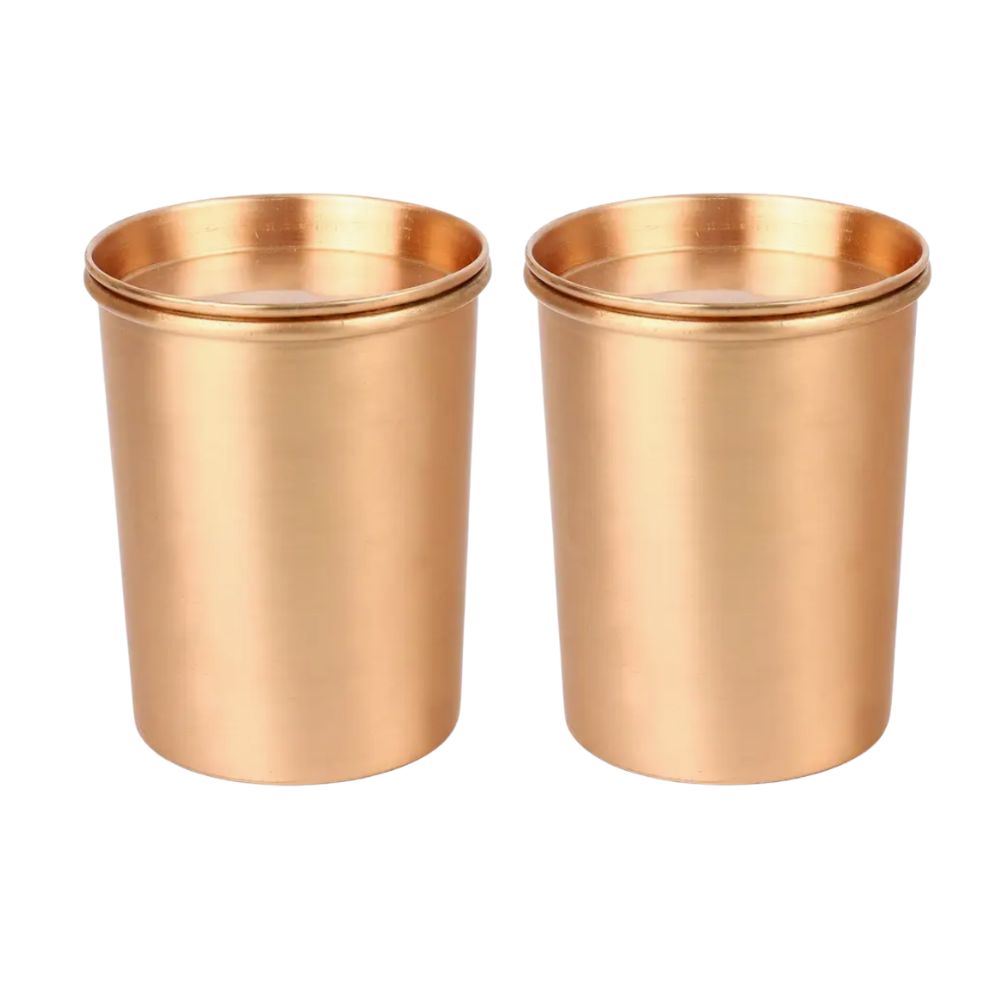 Pure Copper Drinking Cups, With Lids