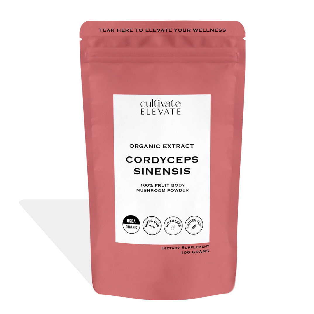 Cultivate Elevate Organic Cordyceps Powder, 100g