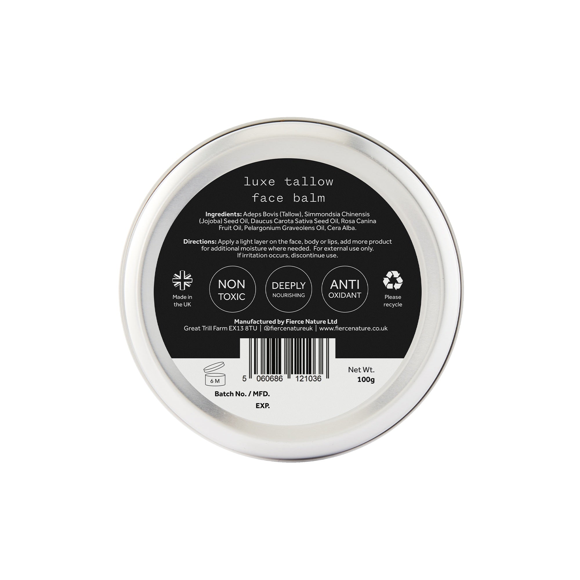 Pure Organic Tallow Lux Face Balm, 100g
