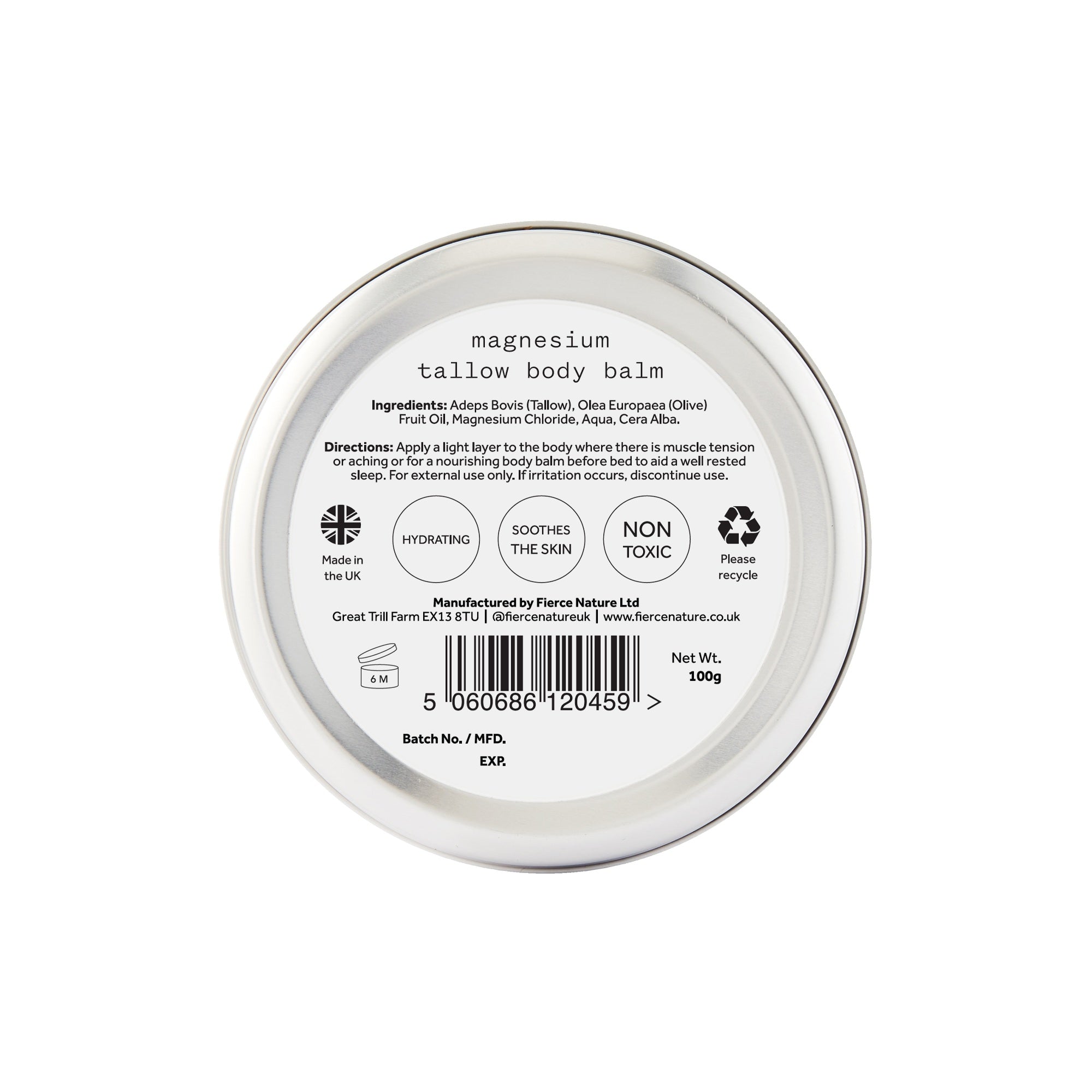 Organic Tallow Magnesium Balm, 100g