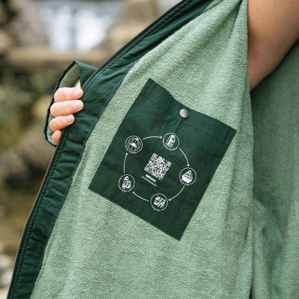 Unisex Certified Organic Cotton Changing Robe, Evergreen