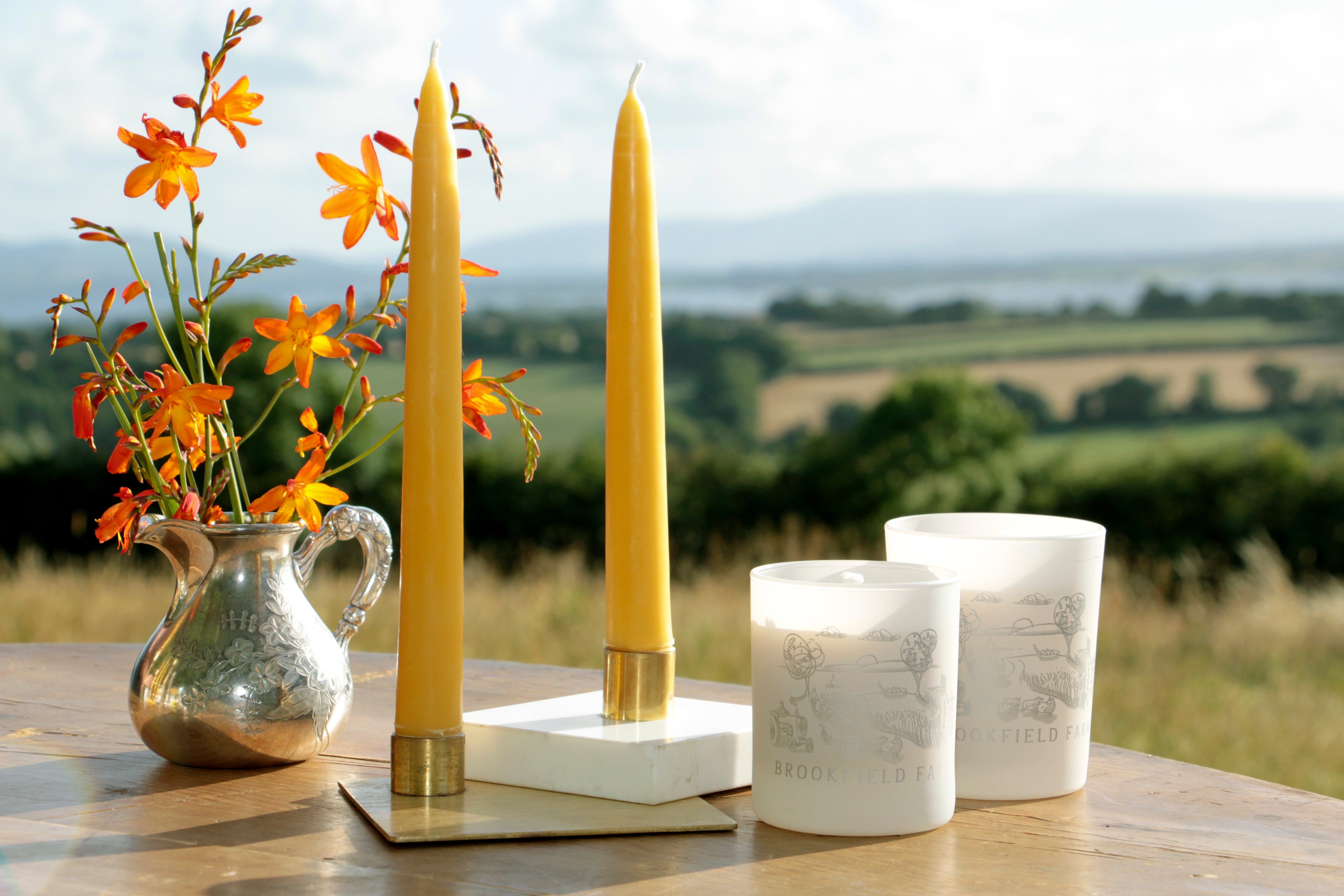 Brookfield Farm 100% Irish Beeswax Dinner Candles