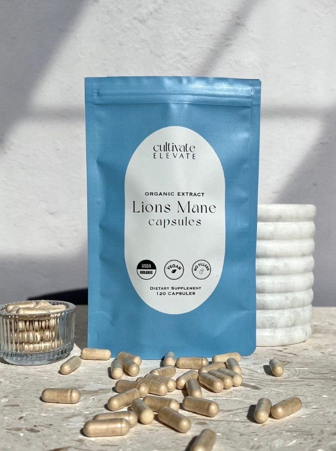 Cultivate Elevate Adaptogens Lion's Mane Capsules