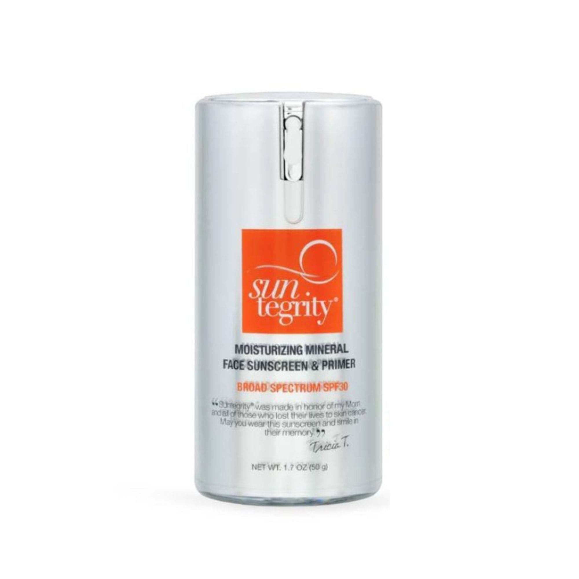 Suntegrity Sunscreen Moisturizing Mineral Face Sunscreen & Primer, Broad Spectrum SPF 30
