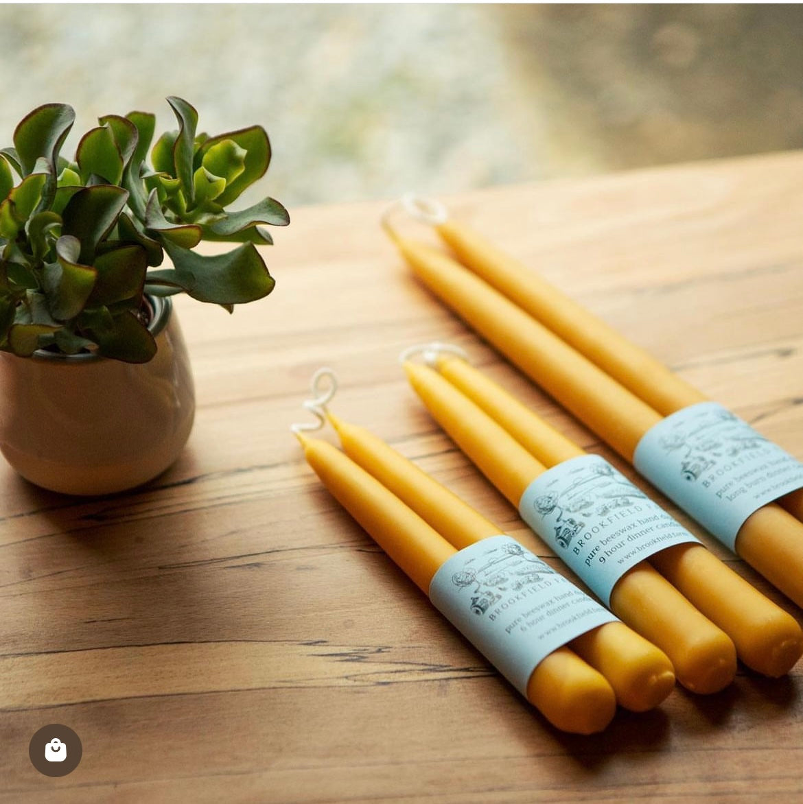 Brookfield Farm 100% Irish Beeswax Dinner Candles