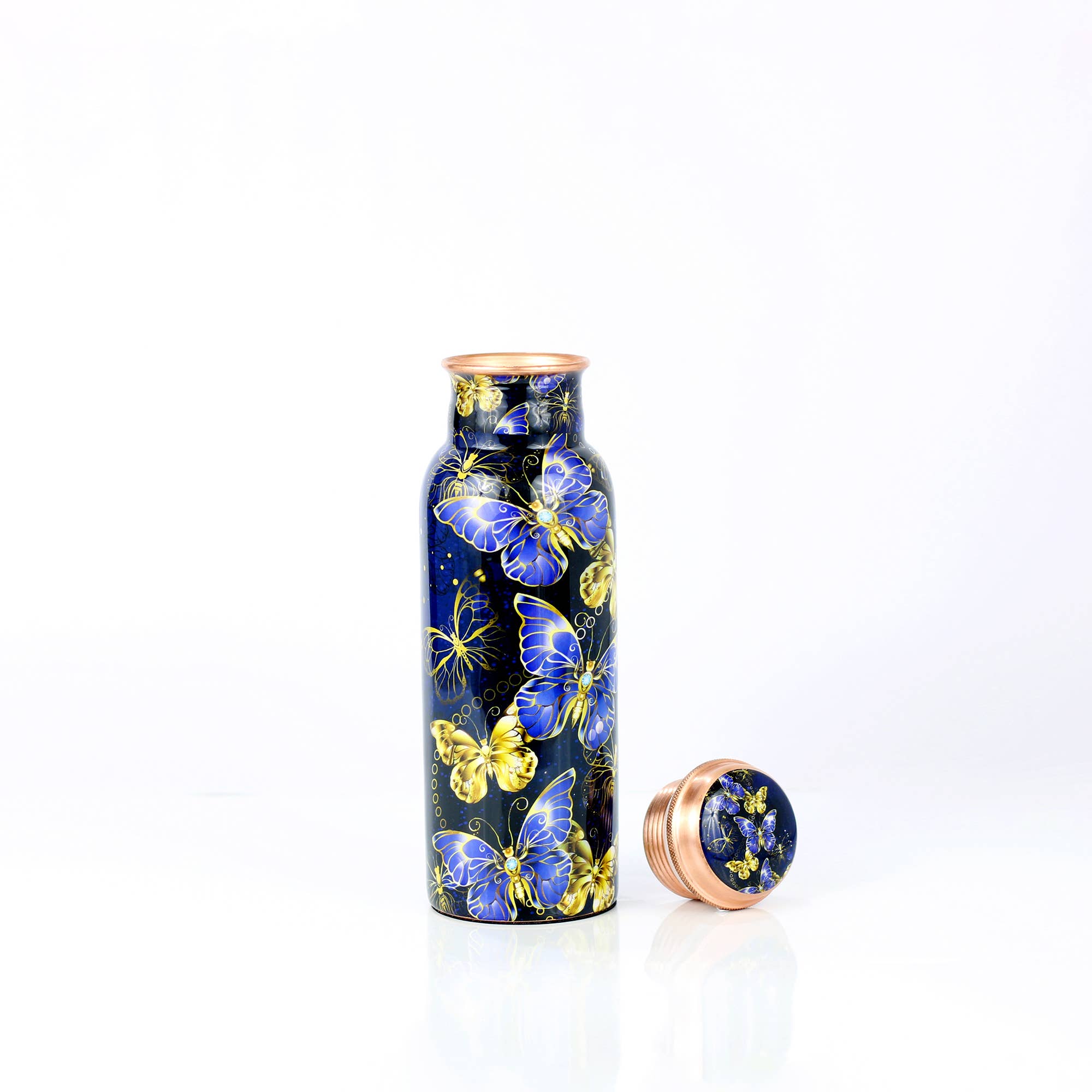 Limited Edition Printed Copper Bottle – 700ML (Butterflies)