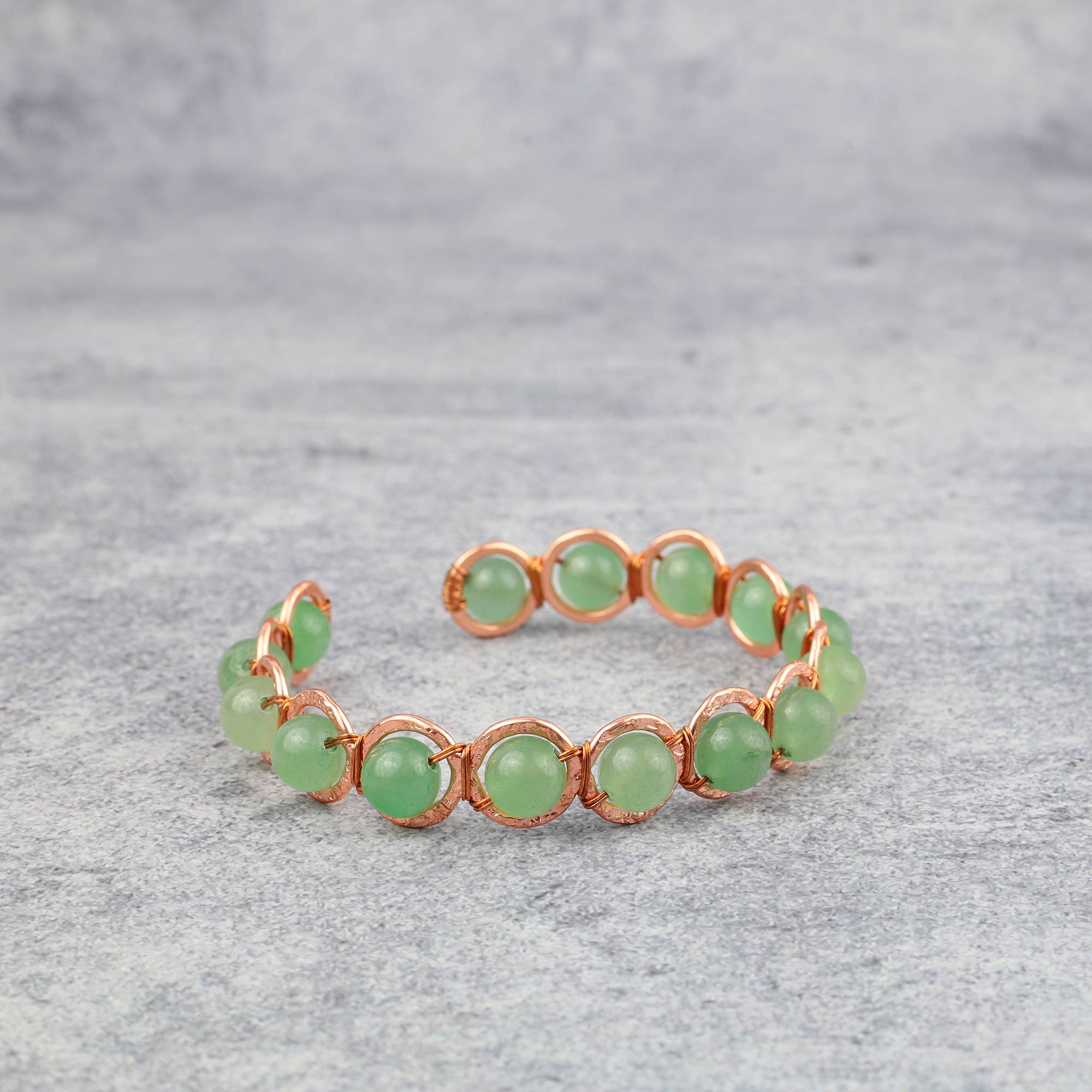 Copper & Green Aventurine Crystal Bracelet