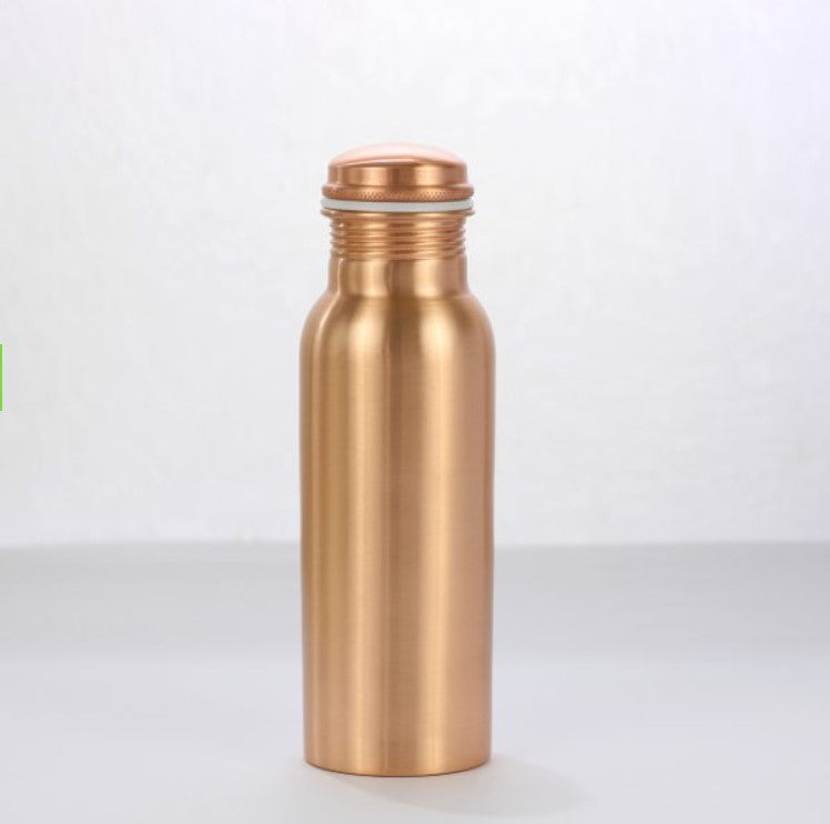 Premium Plain Matt Copper Water Bottle — 700ml