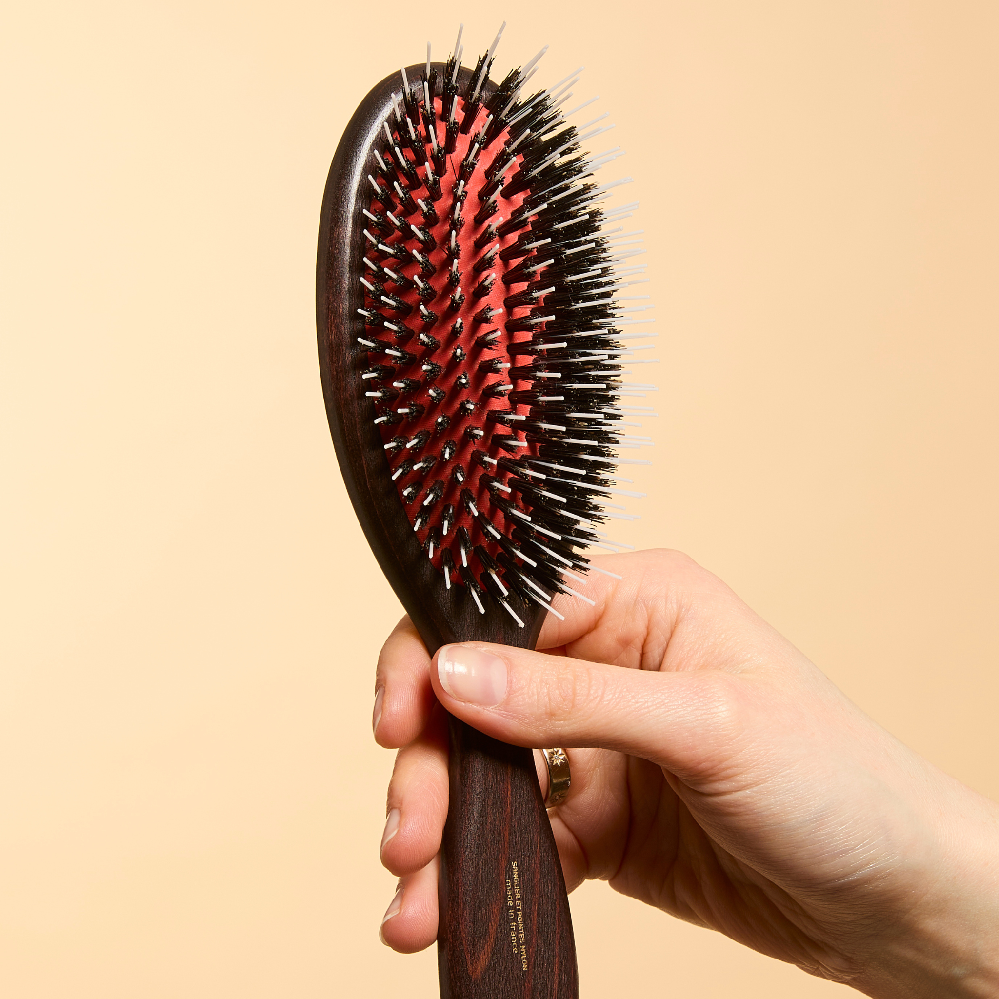 Large Format Pneumatic Brush with Boar and Nylon Dots