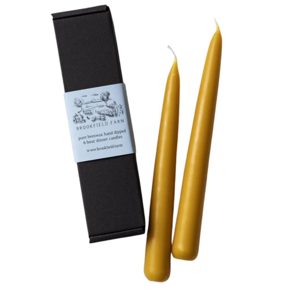 Brookfield Farm 100% Irish Beeswax Dinner Candles