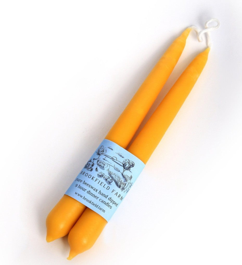 Brookfield Farm 100% Irish Beeswax Dinner Candles