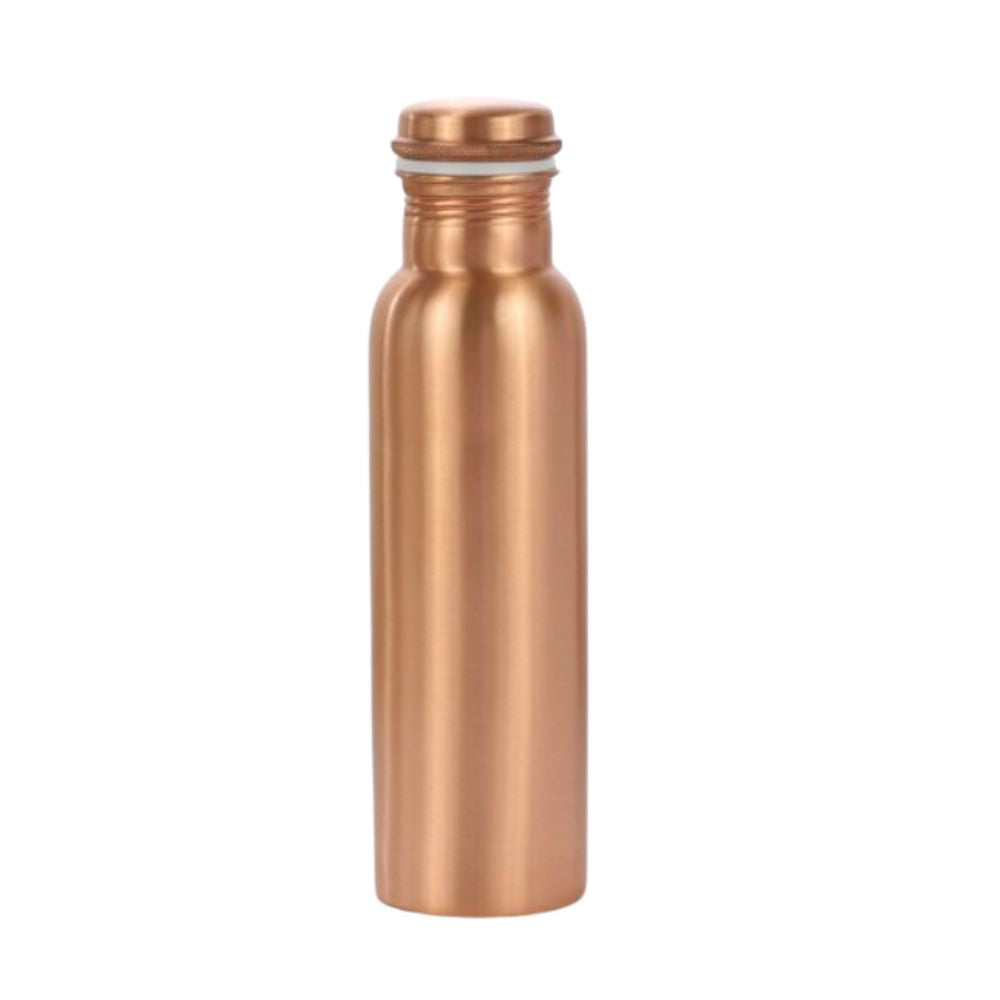 Premium Plain Matt Copper Water Bottle, 1 litre