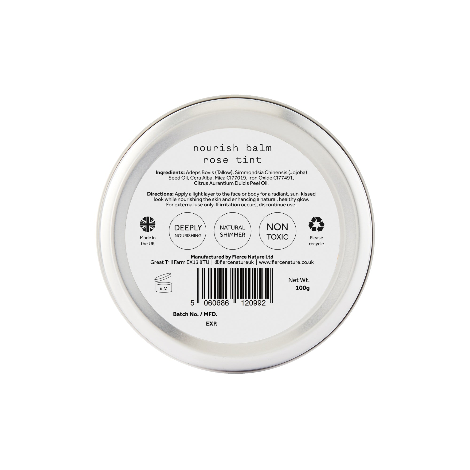 Pure Organic Tallow Nourish Balm (Sweet Orange), 100g