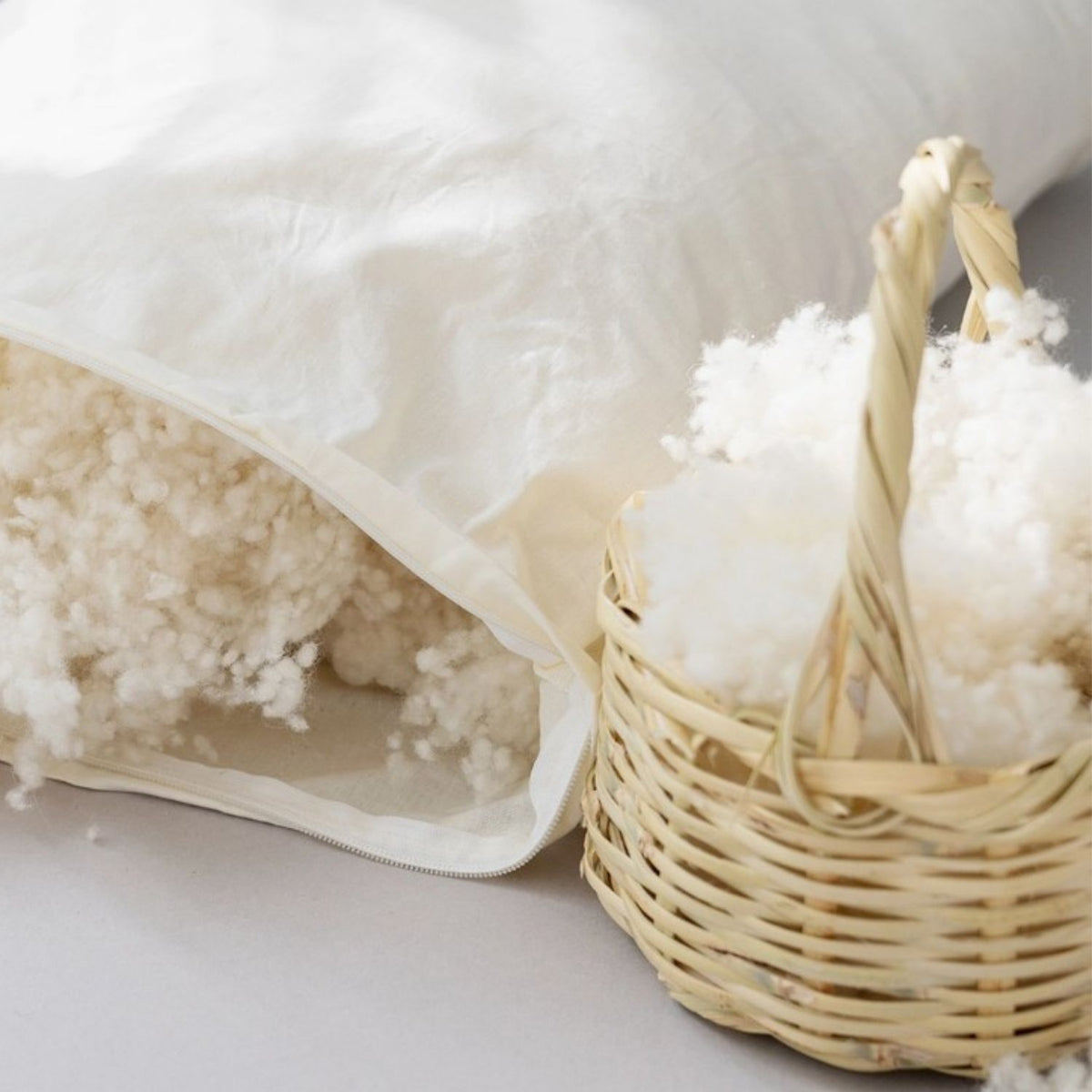 Natural Merino Wool Pillow - Adjustable