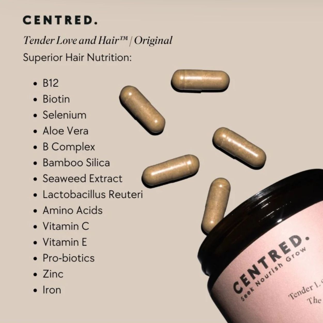 Tender Love and Hair - Supplement, 60 Capsules