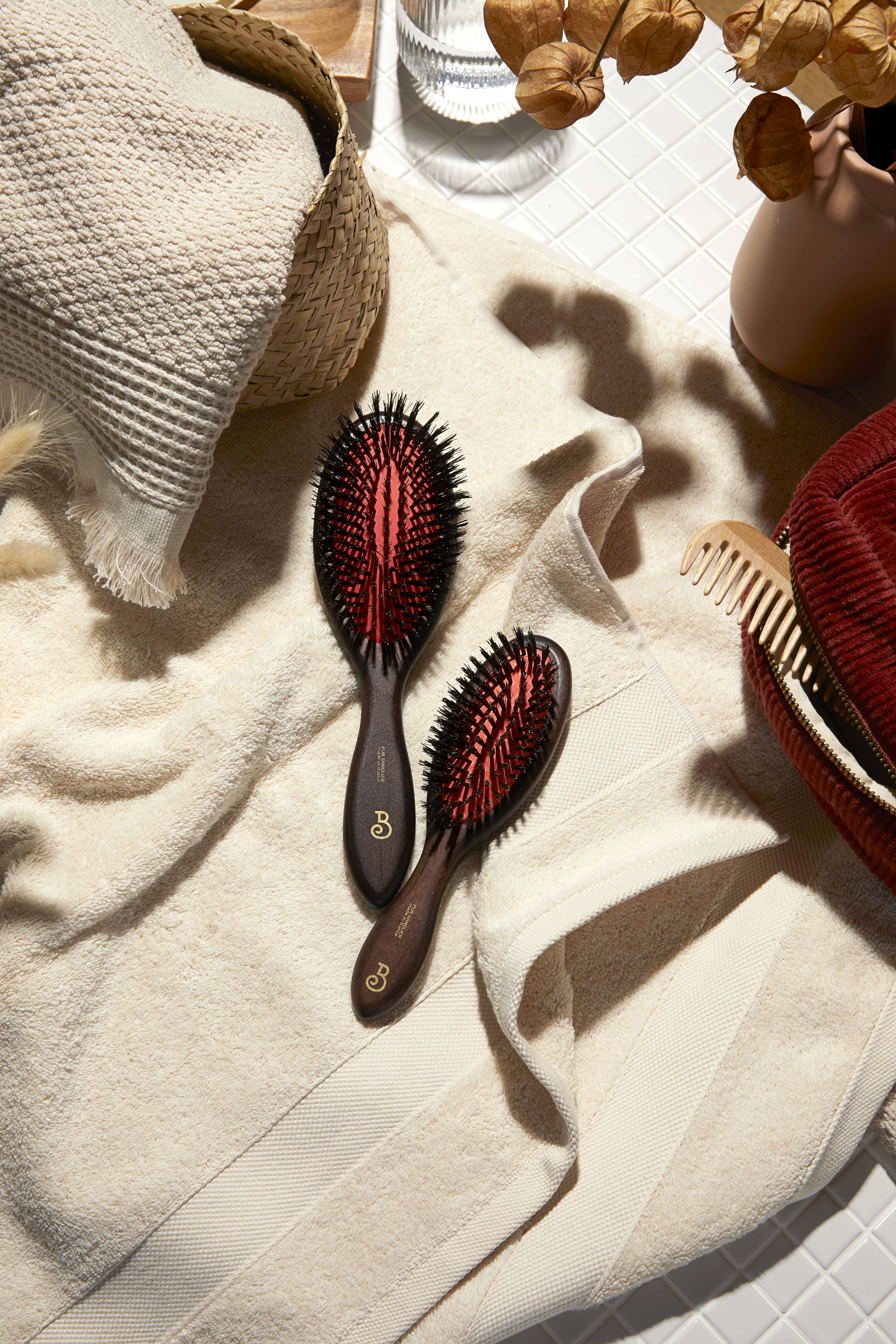 Jeanne Large Pneumatic Hairbrush, Pure Boar Bristles